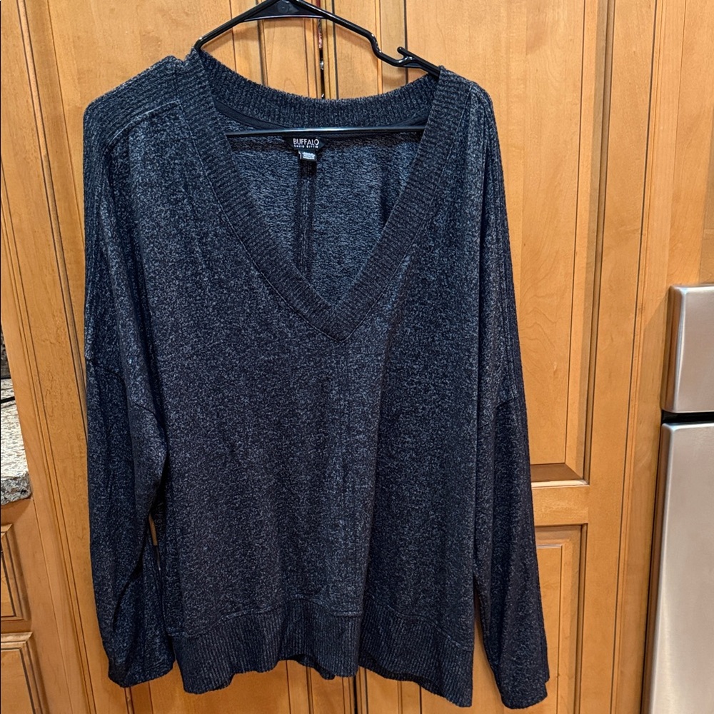 Buffalo David Bitton Black V-Neck Sweater